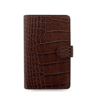 Filofax Classic Croc Personal Leather Organizer – Extras Included